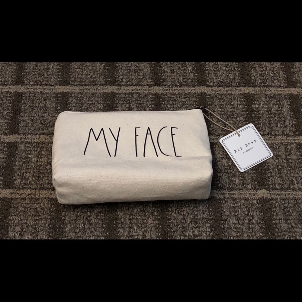 NEW Rae Dunn My Face Cosmetic Bag